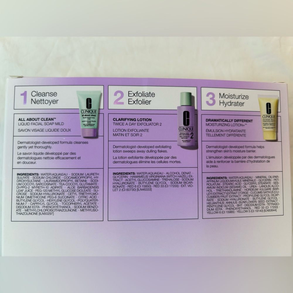 Clinique Mini Skincare Kit skin‎ type Dry Combination Travel NIB - Picture 3 of 5